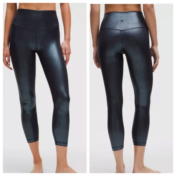 NEW Lululemon Align™ High-Rise Ribbed Legging 25" Blue Shine Women's Size 8 - Picture 2 of 9